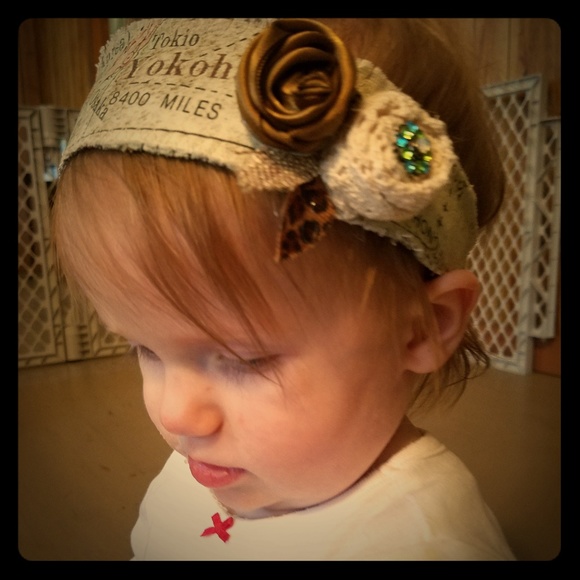 Children's Headband Retro Map Boho Gypsy - Picture 1 of 4